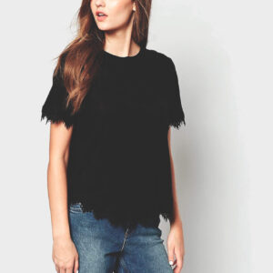 Lace cut T-shirt